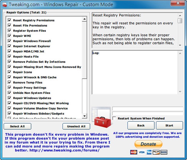 windows repair的詳細(xì)使用操作講解