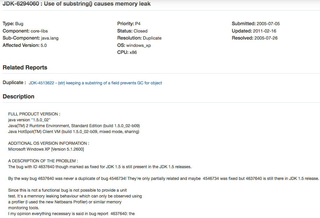 Java substring方法實現原理解析