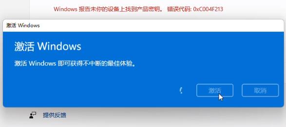 數(shù)字權(quán)利激活win11的教程