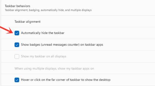 win11隱藏任務欄方法