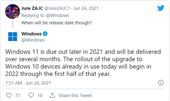 win11正式上線時間詳情
