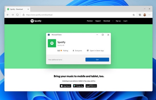 win11商店搜索算法改進 且將支持瀏覽器網頁安裝應用