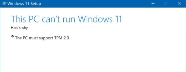 win11安裝提示tpm2.0解決教程