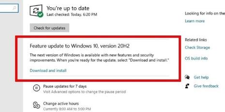 win10 20h2更新時間詳情