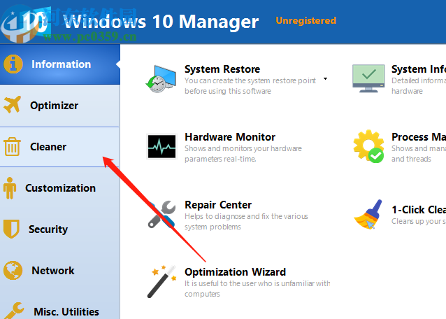 Windows 10 Manager清理垃圾文件的方法