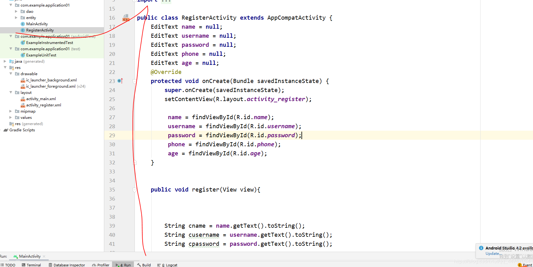 Android Studio連接MySql實現登錄注冊(附源代碼)