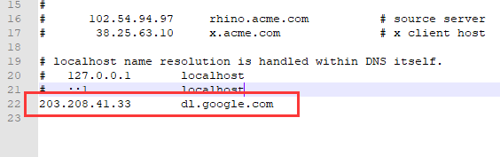 Android Studio配置國內鏡像源（利用hosts）
