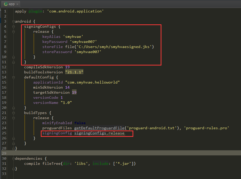 Android Studio簽名打包的兩種方式(圖文教程)