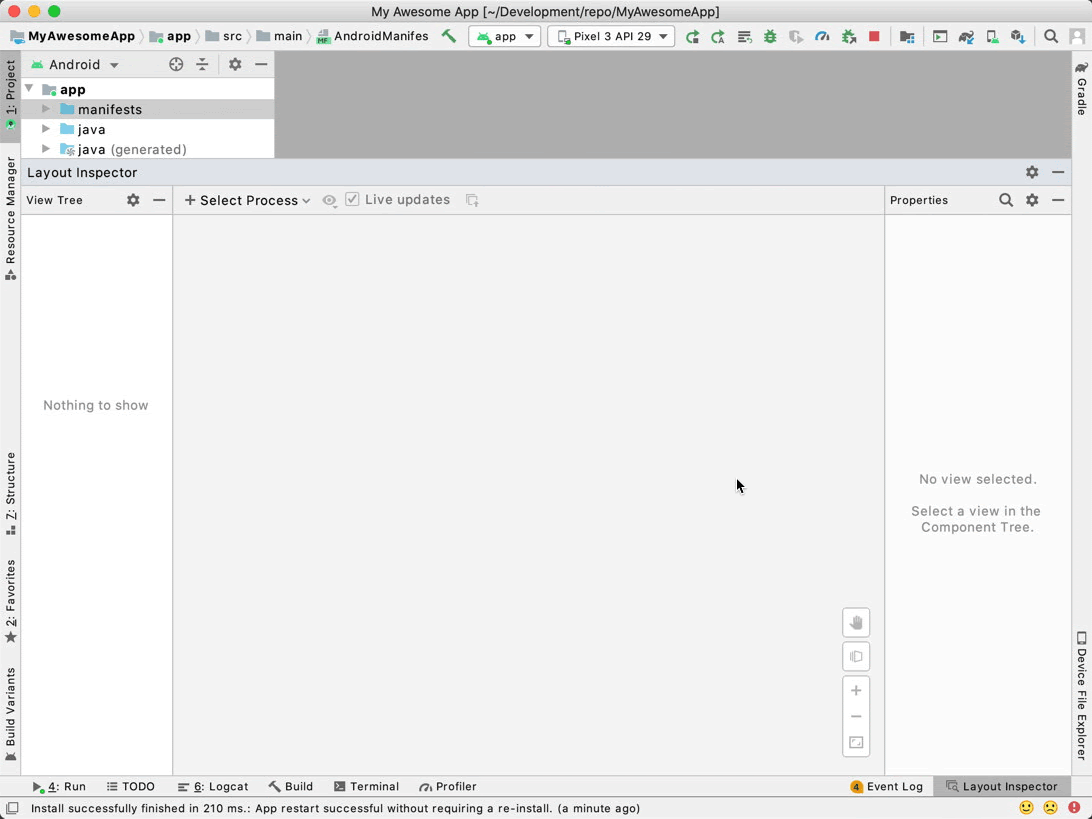 Android Studio 4.0 新功能中的Live Layout Inspector詳解