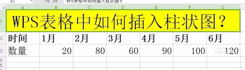 WPS表格中如何插入柱形圖 具體操作流程