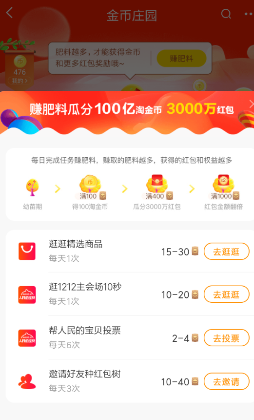 淘寶雙12金幣莊園瓜分紅包玩法是什么？金幣莊園瓜分紅包活動攻略介紹！