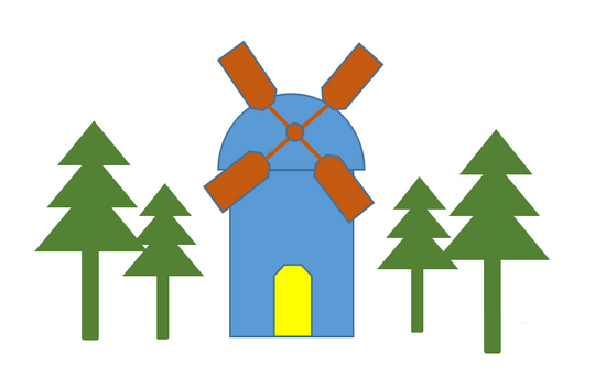 WPS繪畫出簡筆畫效果風(fēng)車磨坊具體操作流程