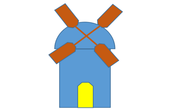 WPS繪畫出簡筆畫效果風(fēng)車磨坊具體操作流程