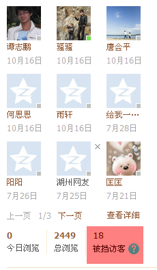 QQ空間的被擋訪客是什么意思？