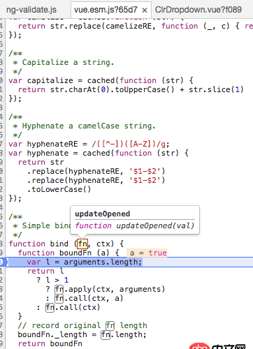 javascript - 如何在瀏覽器如chrome中審查元素時(shí)查看某個(gè)元素綁定的Vue方法？