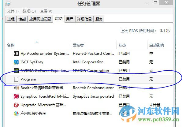 win8啟動項program是什么？刪除program啟動項的方法