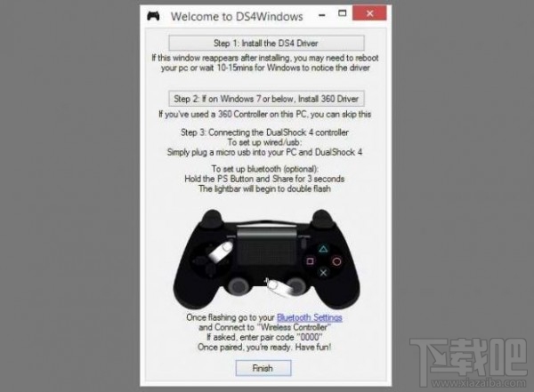 在Windows上使用索尼PlayStation 4手柄方法