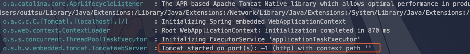 springBoot server.port=-1的含義說明