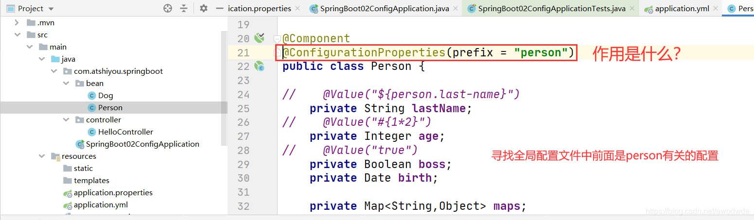 springboot @ConfigurationProperties和@PropertySource的區別