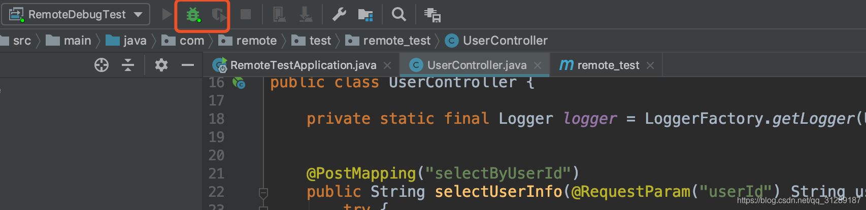 springboot使用IDEA遠程Debug
