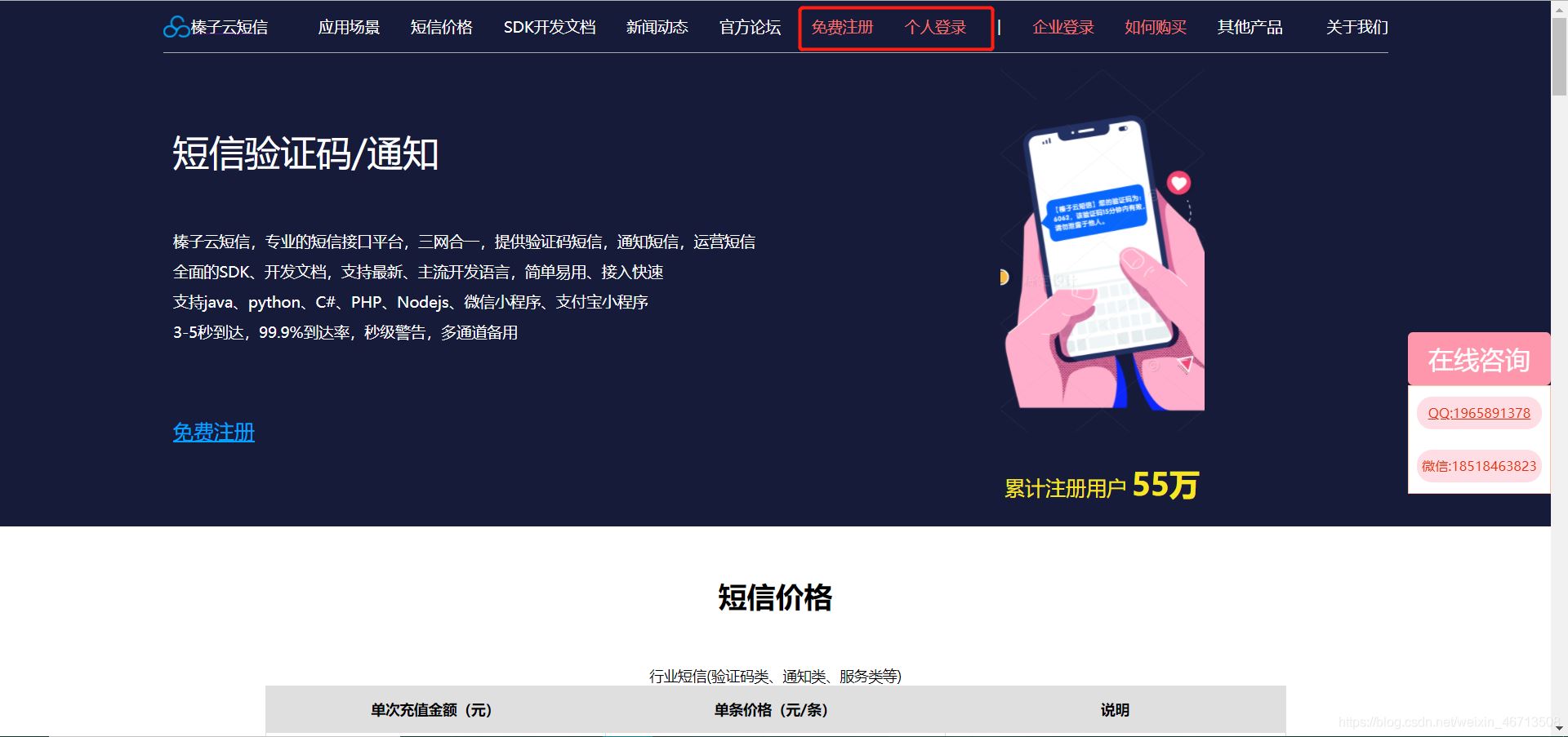 SpringBoot使用榛子云實現手機短信發送驗證碼