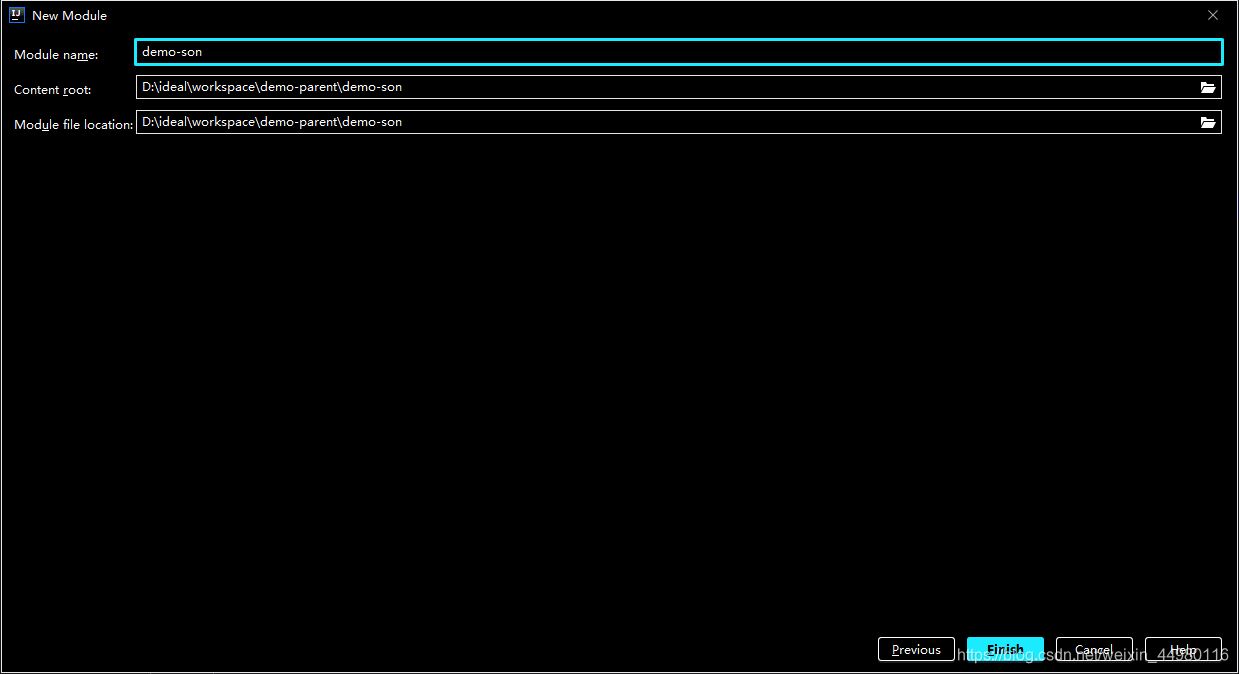 IDEA 中創建SpringBoot 父子模塊的實現