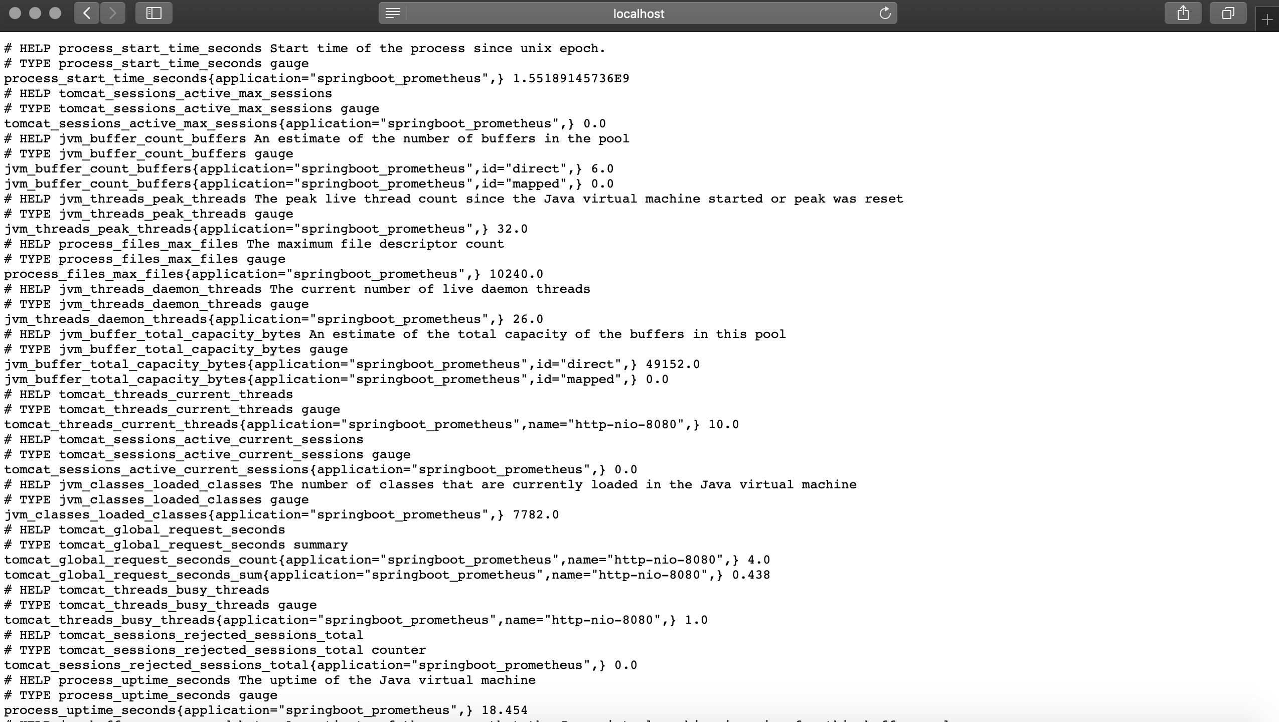 SpringBoot使用prometheus監控的示例代碼