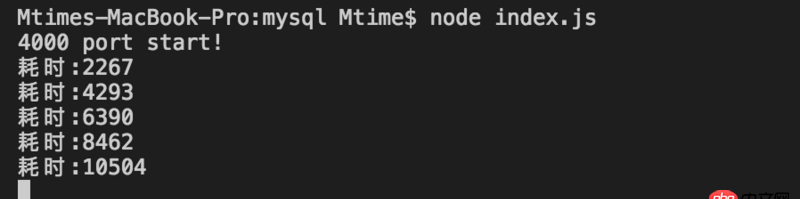 javascript - Node并發訪問時與猜想的結果不致