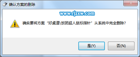 如何刪除win7第三方鼠標(biāo)指針