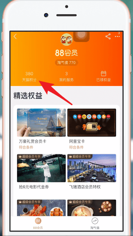 手機(jī)天貓中積分用處的具體介紹