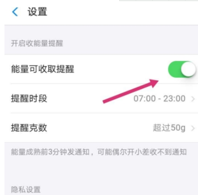 支付寶開啟收取提醒方法介紹 支付寶如何開啟能量可收取提醒