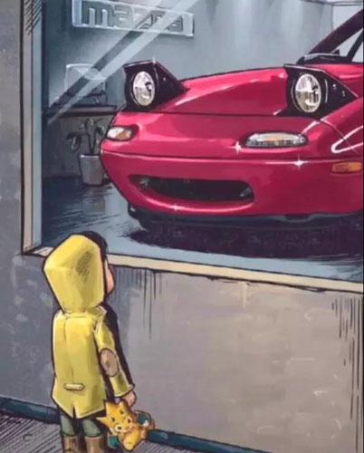 抖音櫥窗外看車的小男孩圖分享 全套高清大圖等你來拿