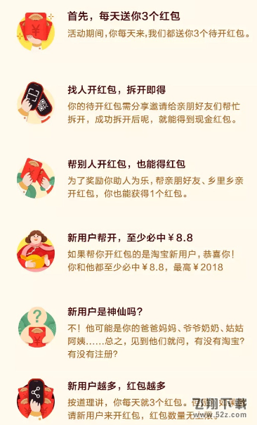 淘寶天天迎紅包怎么開_淘寶天天迎紅包互助群二維碼