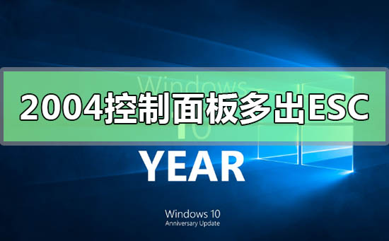 win102004控制面板多出ESC什么情況