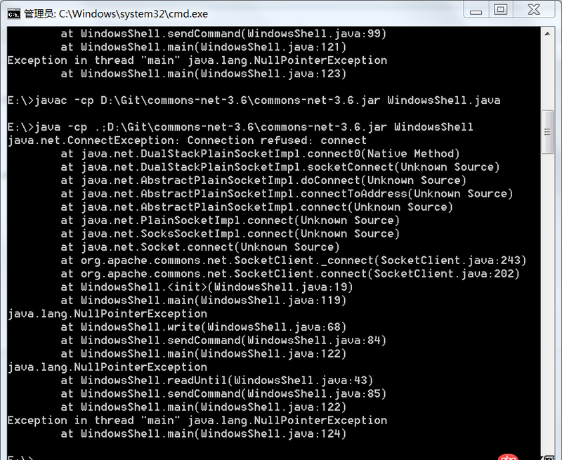 java使用telnet調用遠程cmd命令