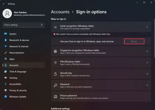 怎么開啟Win11面部識別功能