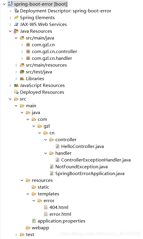 Springboot實現自定義錯誤頁面的方法(錯誤處理機制)