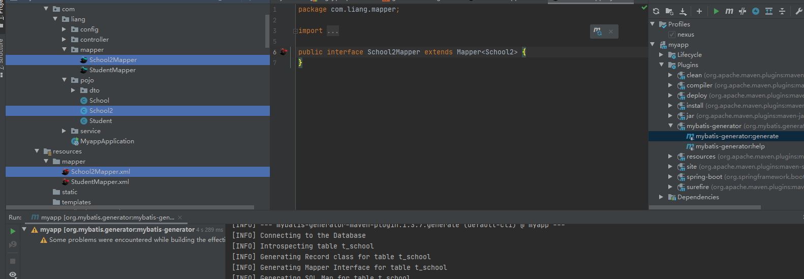 Springboot通用mapper和mybatis-generator代碼示例