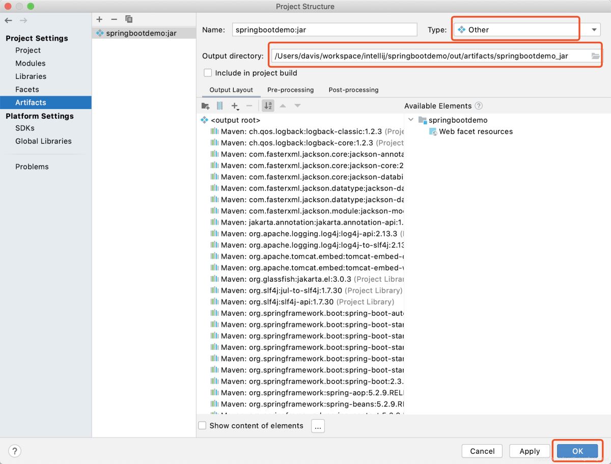 IDEA 將 SpringBoot 項目打包成jar的方法