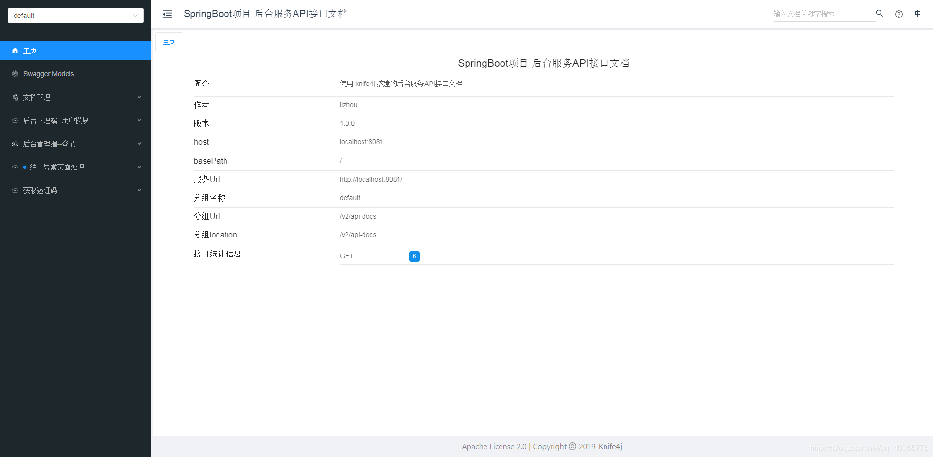 SpringBoot中整合knife4j接口文檔的實踐