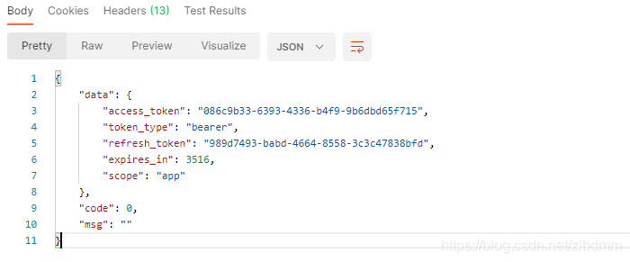 Spring Cloud OAuth2中/oauth/token的返回內容格式