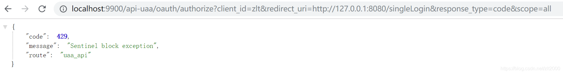 spring cloud zuul 與 sentinel的結(jié)合使用操作