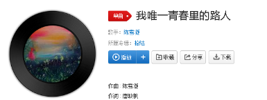抖音我唯一青春里的路人在哪里聽?歌曲詳情介紹