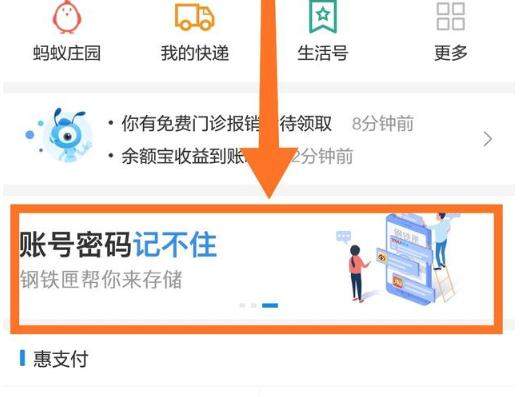 支付寶鋼鐵匣在哪？密碼賬號保存方法介紹
