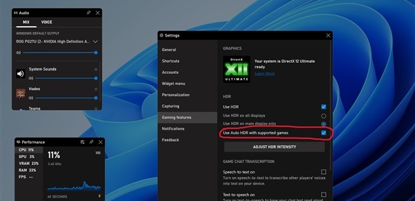win11獨占功能上線 自動HDR功能讓游戲畫面更好