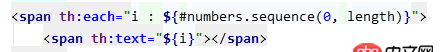 javascript - thymeleaf模板 只有l(wèi)ength如何循環(huán)生成標(biāo)簽？