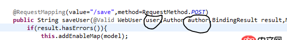 java - jsp的字能自動填充到user，卻不能自動填充到author為什么呀？
