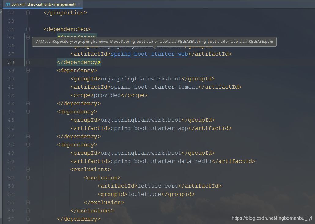 關于idea引入spring boot ＜parent＞＜/parent＞父依賴標紅問題