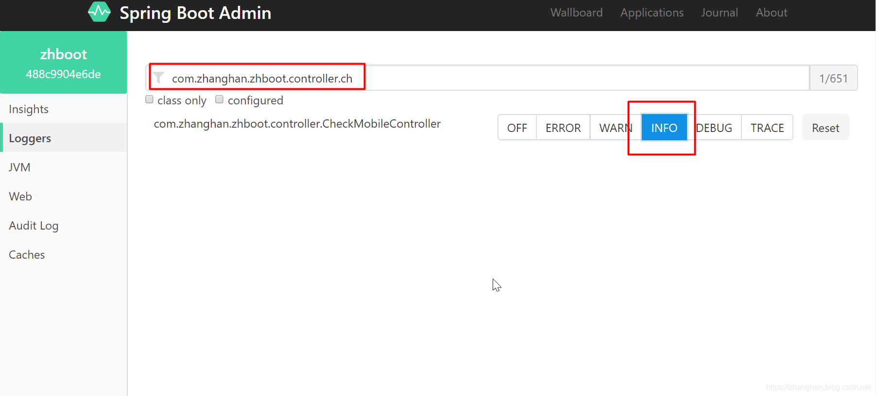 Spring Boot Admin 動態修改日志級別的方法步驟