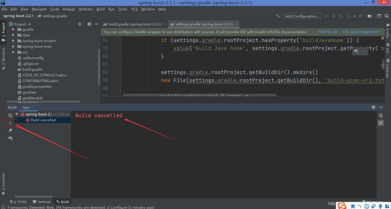 springboot-2.3.x最新版源碼閱讀環(huán)境搭建(基于gradle構建)
